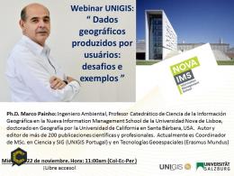 Webinar UNIGIS: Dados geográficos produzidos por usuários: desafios e exemplos