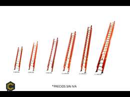 Escalera Extension Fibra 20 Hasta 40 Pasos  ***** Kg