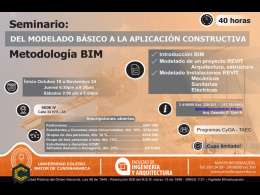 Seminario BIM del Modelado Básico a la Aplicación Constructiva