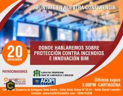 Los invitamos a que participen de la Conferencia en Protección Contra Incendios; ciudad Cartagena