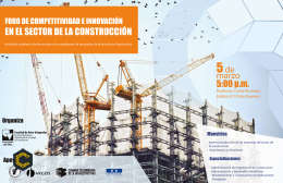 FORO DE COMPETITIVIDAD E INNOVACIÓN DEL SECTOR DE LA CONSTRUCCIÓN - CALI