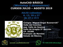 AutoCAD básico (workshop 2 dimensiones)