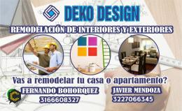 remodelación de interiores y exteriores.