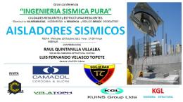INGENIERIA SISMICA PURA -  AISLADORES SISMICOS  -   APOYOS ESTRUCTURALES.