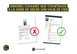 Errores comunes que cometemos a la hora de hacer una hoja de vida