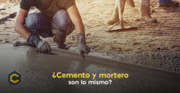 ¿Cemento y mortero son lo mismo?