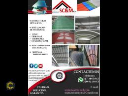 instalaciones de techos  en policarbonato, Cubiertas metálicas, en PVC, Panel,