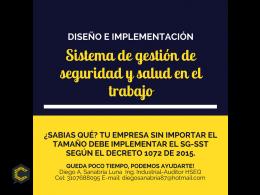 Sistema de gestión de Seguridad y Salud en el Trabajo