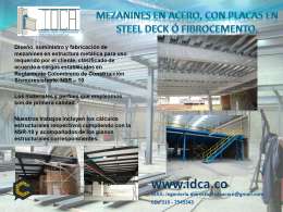 MEZANINES METÁLICOS USO OFICINAS, BODEGAS CON PLACA EN METALDECK Ó SUPERBOARD.