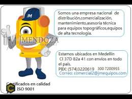 Distribución y comercialización de equipos topográficos en promocion