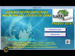 Presov Software para presupuesto y control de costos