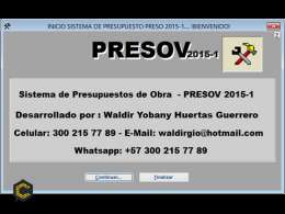 Presov ( Software para Presupuesto y Control de Costos)
