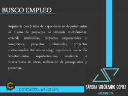 HOJA DE VIDA ARQUITECTA