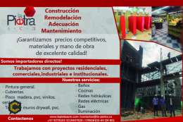 construcción, remodelacion, adecuacion y mantenimiento