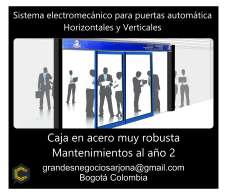 Sistema electromecánico para puertas automáticas corredizas horizontales y verticales