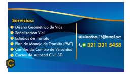 Especialista en diseño geométrico, tránsito y transporte