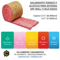 VENTA AISLAMIENTO TERMICO Y ACUSTICO EN FIBRA DE VIDRIO