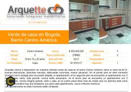 Venta de casa en Centro America
