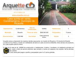 Venta de casa en Ricaurte