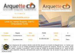 Venta de lote en Orquideas norte