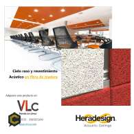 CIELO RASO Y REVESTIMIENTO ACUSTICO EN FIBRA DE MADERA HERADESIGN