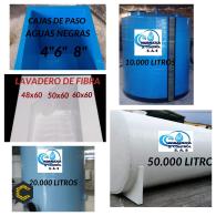 Suministramos tanques en fibra de vidrio cajas de paso lavaderos en fibra