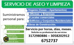 Servicio de aseo y limpieza