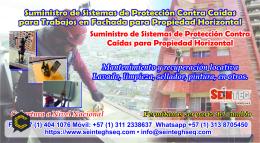 Suministro de Sistemas de Puntos de Anclajes, Líneas de Vida para Trabajo Seguro en Alturas.