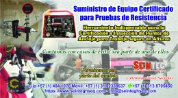 Suministro de Equipo para Pruebas de Anclajes marca HYDRAJAWS