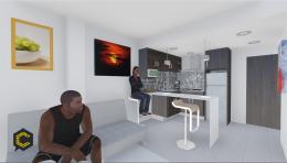 Profesional en Arquitectura. Diseño de interiores, modelo 3D y render.