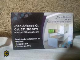 techos drywall PVC muros divisorios closeth en drywall centros de entretenimiento alacenas en drywall