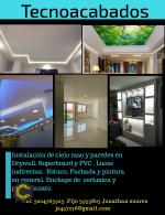 Instalación de cielo raso y paredes en Drywall, Superboard y PVC. estuco, Fachada y pintura en general