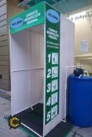 CABINA AUTOMÁTICA PARA DESINFECCIÓN DE  PERSONAS POR NEBULIZACIÓN.