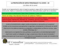 Protección de Datos Personales y el COVID-19