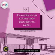 Lucha por aquello que sueñas, con cada paso que des, desde el pensamiento positivo y la acción positiva, lo lograrás.