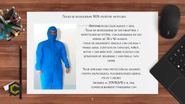 Ofrecemos trajes de bioseguridad, totalmente impermeables al  por mayor y al detal