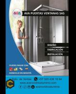 división para baño en vidrio  acero mejo precio imposible