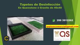 BANDEJAS PARA TAPETES DE DESINFECCION EN GRANITO O QUARTZSTONE