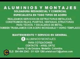 fabricación y montajes estructura metálica, cerramientos en mallas eslabonadas y rejas de todo tipo.