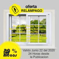 Ventana en Aluminio Mate Vidrio Crudo Incoloro