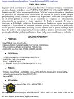 Búsqueda activa de empleo, soy ingeniero civil, especialista en gerencia de proyectos.