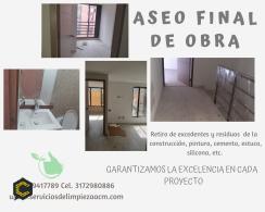 ASEO GENERAL DE OBRAS DE CONSTRUCCIÓN ASEO FINAL DE OBRA