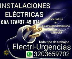 Electricista,, Rafael nuñez,Armenia,La magdalena, El chico, country ,Usaquen,santa ana,Modelia,Salitre,Villa luz, Zona G.
