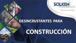 Desincrustantes en Construcción