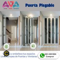 Puertas plegables en aluminio alta gama linea europea