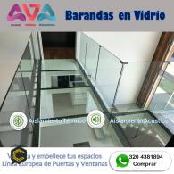 Barandas, cortavientos, pasamanos vidrio acero