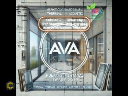 Puertas y ventanas con perfiles en aluminio alta gama con vidrio acustico