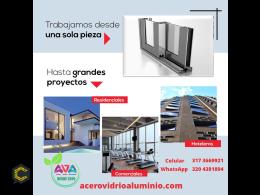 puertas y ventana con perfiles en aluminio alta gama con vidrio acustico o termico