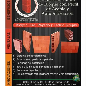 Bloque con perfil de acople y auto alineación