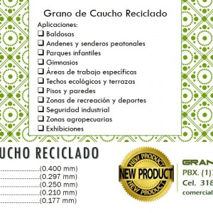 Grano de Caucho Reciclado